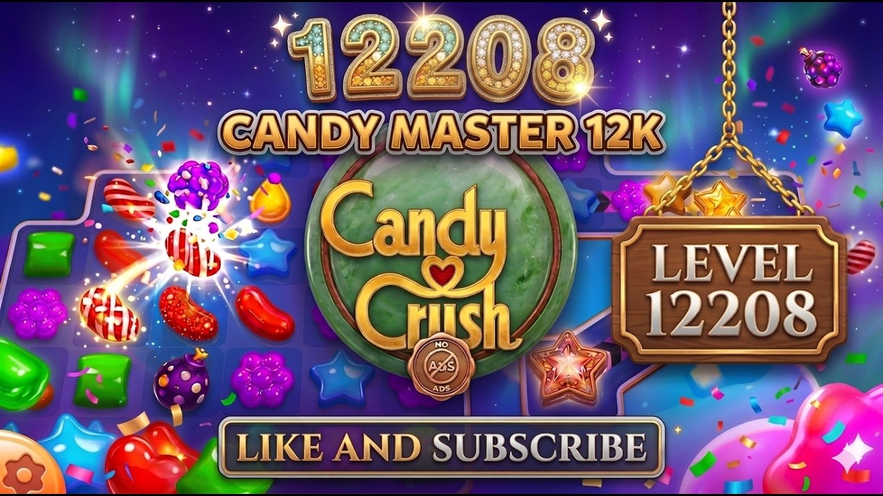 Candy Crush Level 12208 - Pro Gameplay | No Commentary | Candy Master 12K
