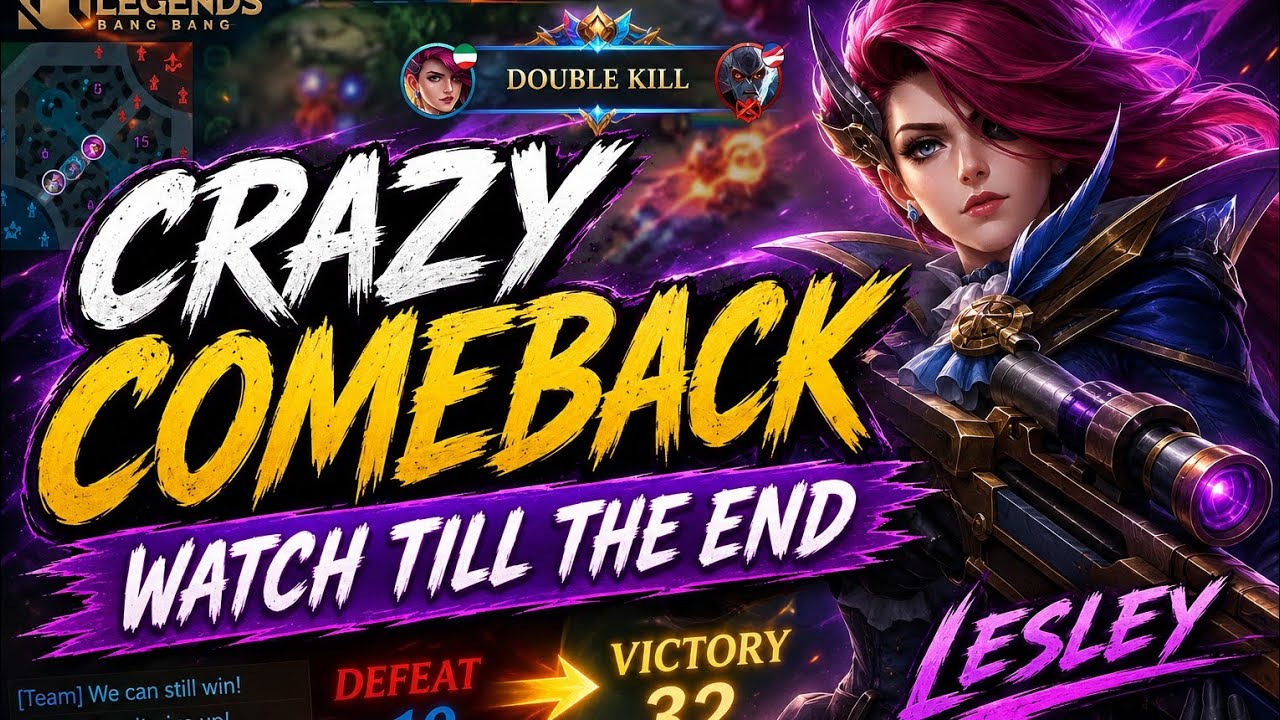 🔥 CRAZY LESLEY COMEBACK! 1 HP TURNAROUND 😱 | Mobile Legends Bang Bang