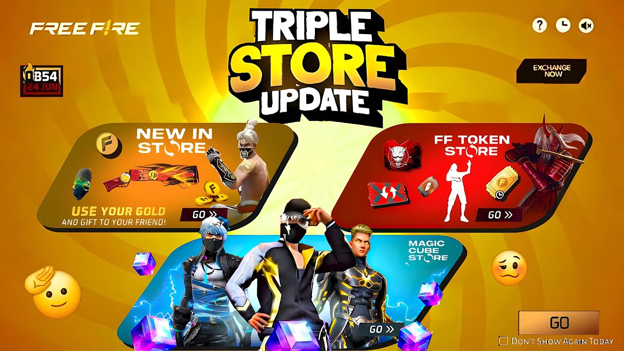 Ob54 100% Triple Store Update Free Fire | Next Mystery Shop Discount Event | Free Fire New Event