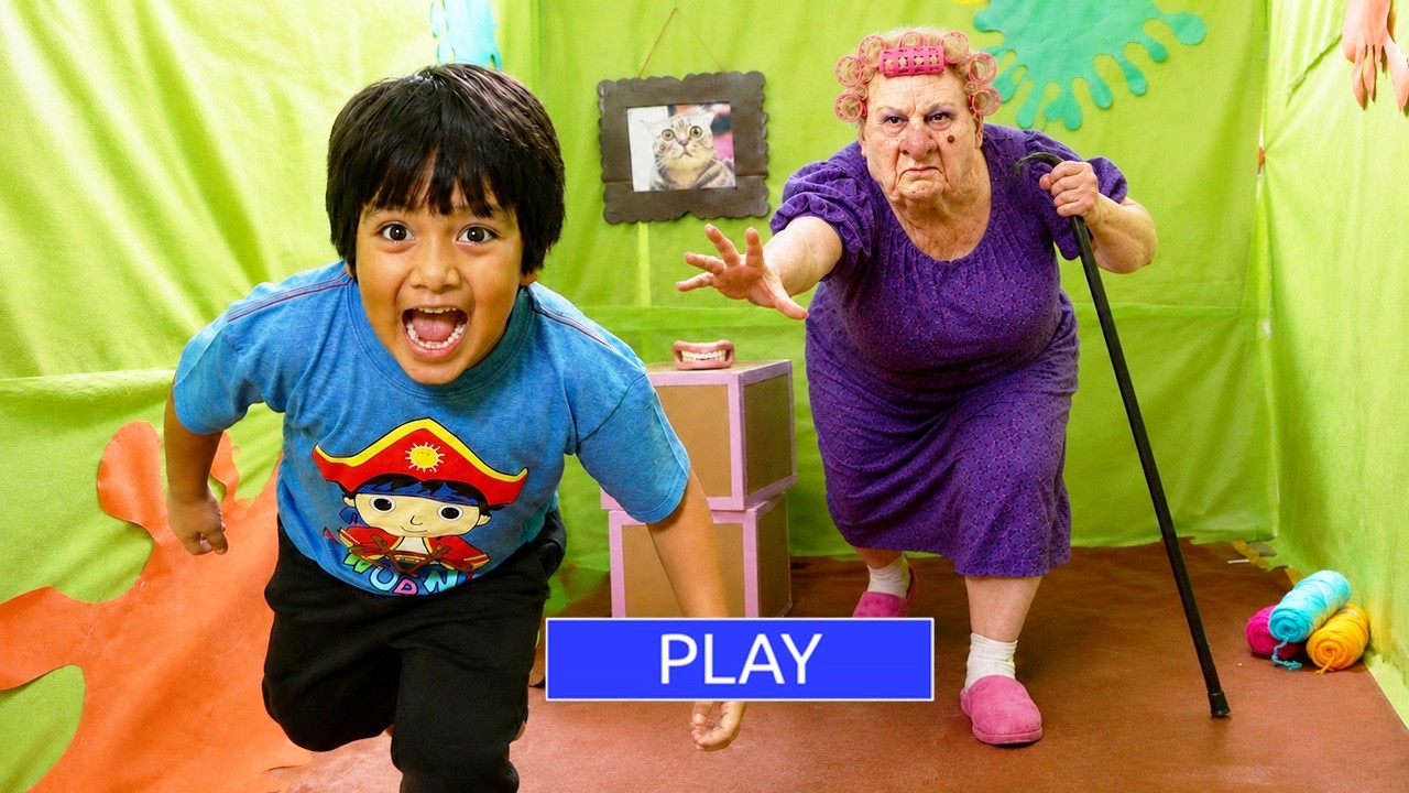 Ryan's World Plays Hide and Seek In REAL LIFE - ESCAPE GRUMPY GRAN Roblox Update All Morphs Gameplay