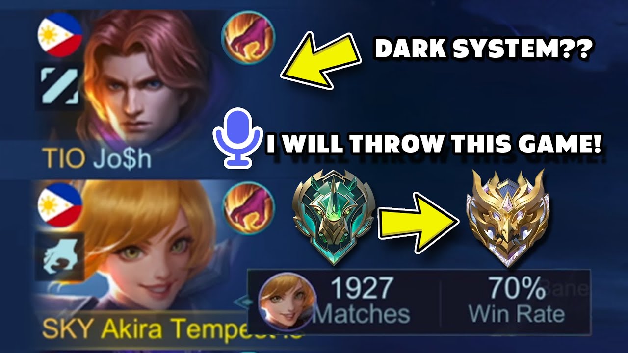 HOW TO BEAT DARK SYSTEM IN EPICAL GLORY!😂 (SOLO RANK GAME PLAY) -MLBB
