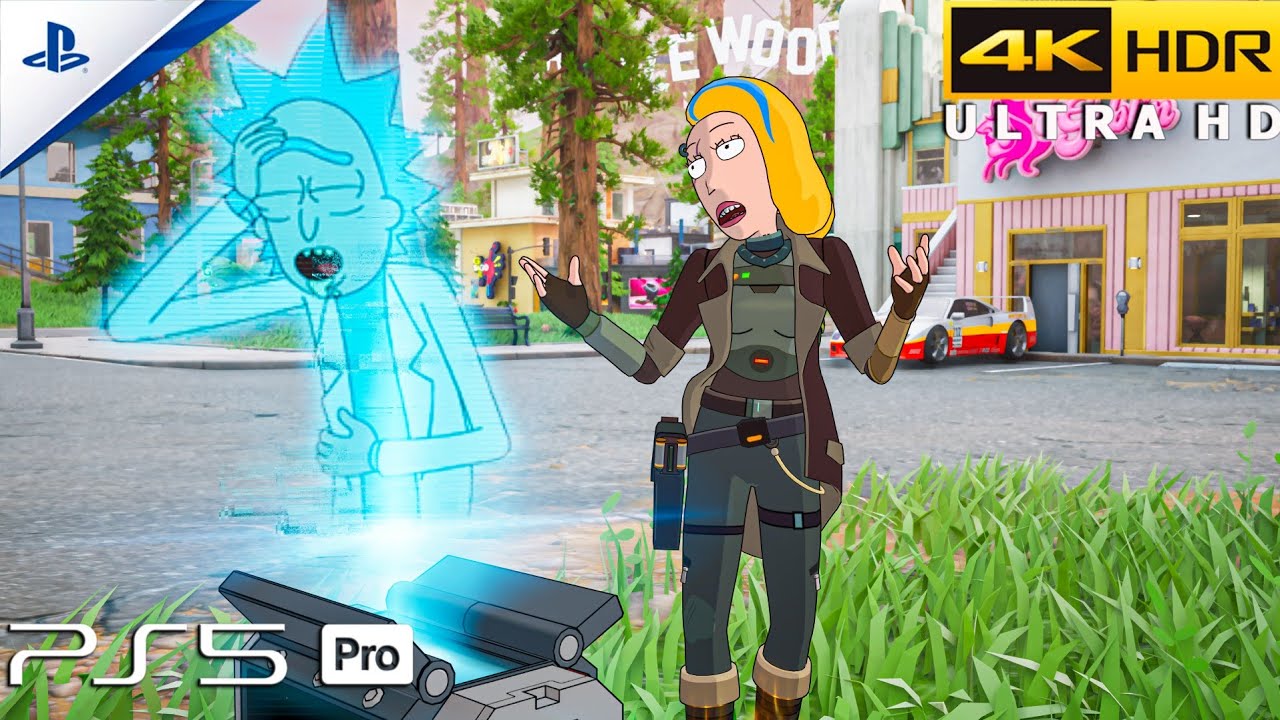 Fortnite (PS5 Pro) 4K 120FPS HDR Gameplay | Skin Space Beth (Rick and Morty)