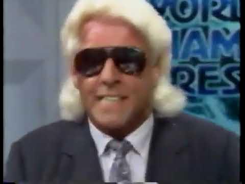 Ric Flair Brawls with Ron Garvin. NWA 1987