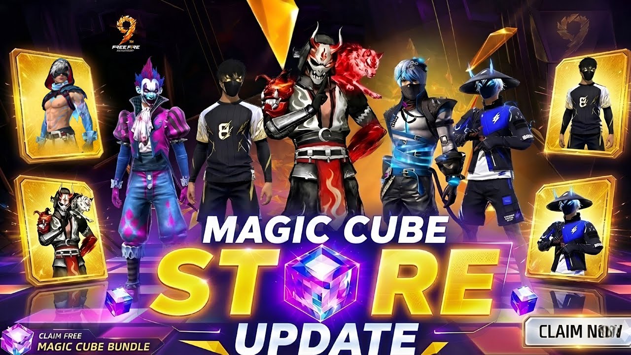 9TH ANNIVERSARY MAGICCUBE STORE UPDATE, OB54 TRIPLE STORE UPDATE, FF NEW EVENT, NEW EVENT FREE FIRE
