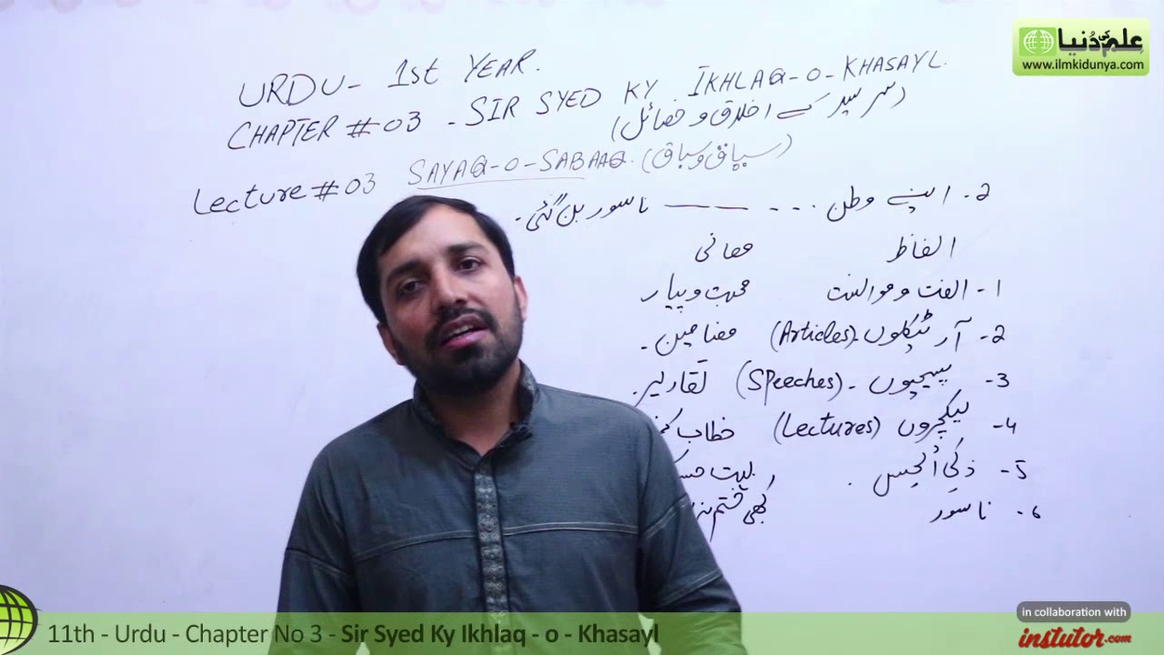 11th Class Urdu Chapter 3