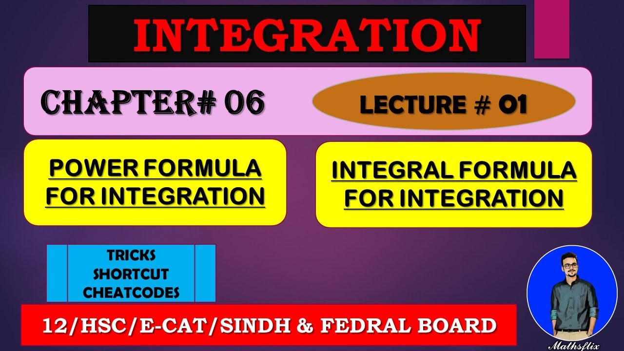 XII MATHS CHAPTER # 06: "INTEGRATION"