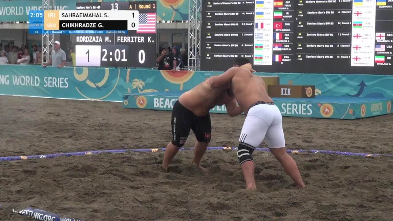 Seyedamirreza Seyedahmad SAHRAEIMAHALI (IRI) vs. Giorgi CHIKHRADZE (GEO) • A | Round 1 • Men's BW +9