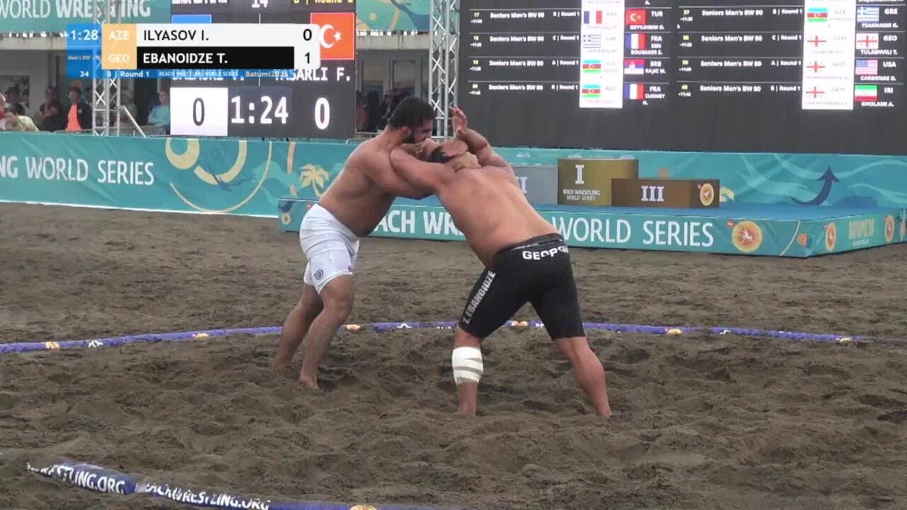 Islam ILYASOV (AZE) vs. Tedore EBANOIDZE (GEO) • B | Round 1 • Men's BW +90Kg
