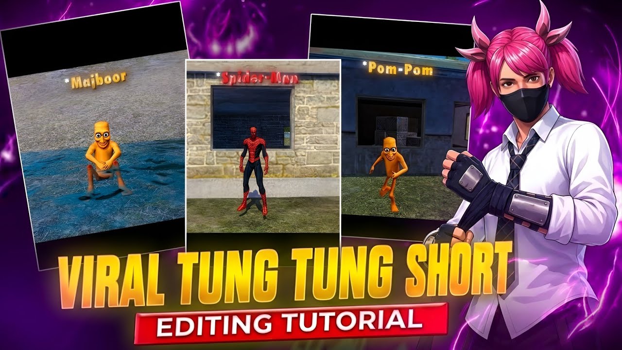 Free Fire New Viral Tung Tung Short Edit Tutorial ЁЯШ▒ЁЯФе @nuxoff