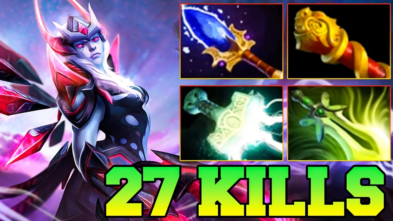 27 Kills Vengeful Spirit Dota 2 Safe Lane New Meta 7.41 Carry Pro Gameplay Skills Item Build Support