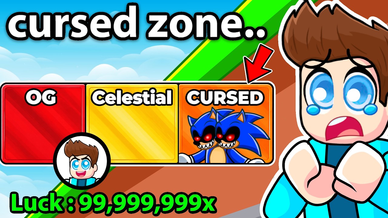 I FOUND A CURSED ZONE IN ROBLOX PUSH A LUCKY BLOCK !!