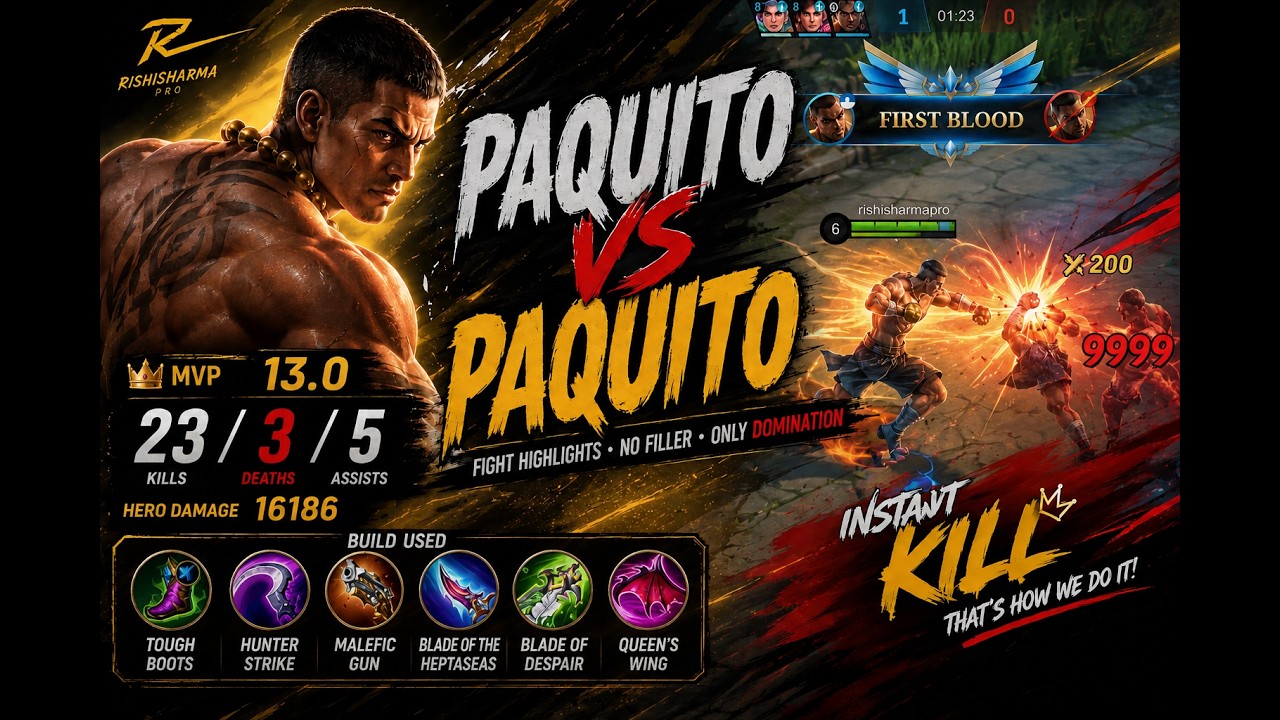 23/3/5 MVP PAQUITO ЁЯФе | Only Fight Highlights | MLBB