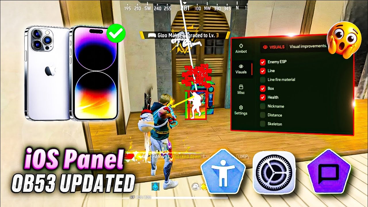 iOS Panel Free Fire | iphone Panel 🔥 Free Fire iphone Hack | iOS Panel | Fluorite ff ios