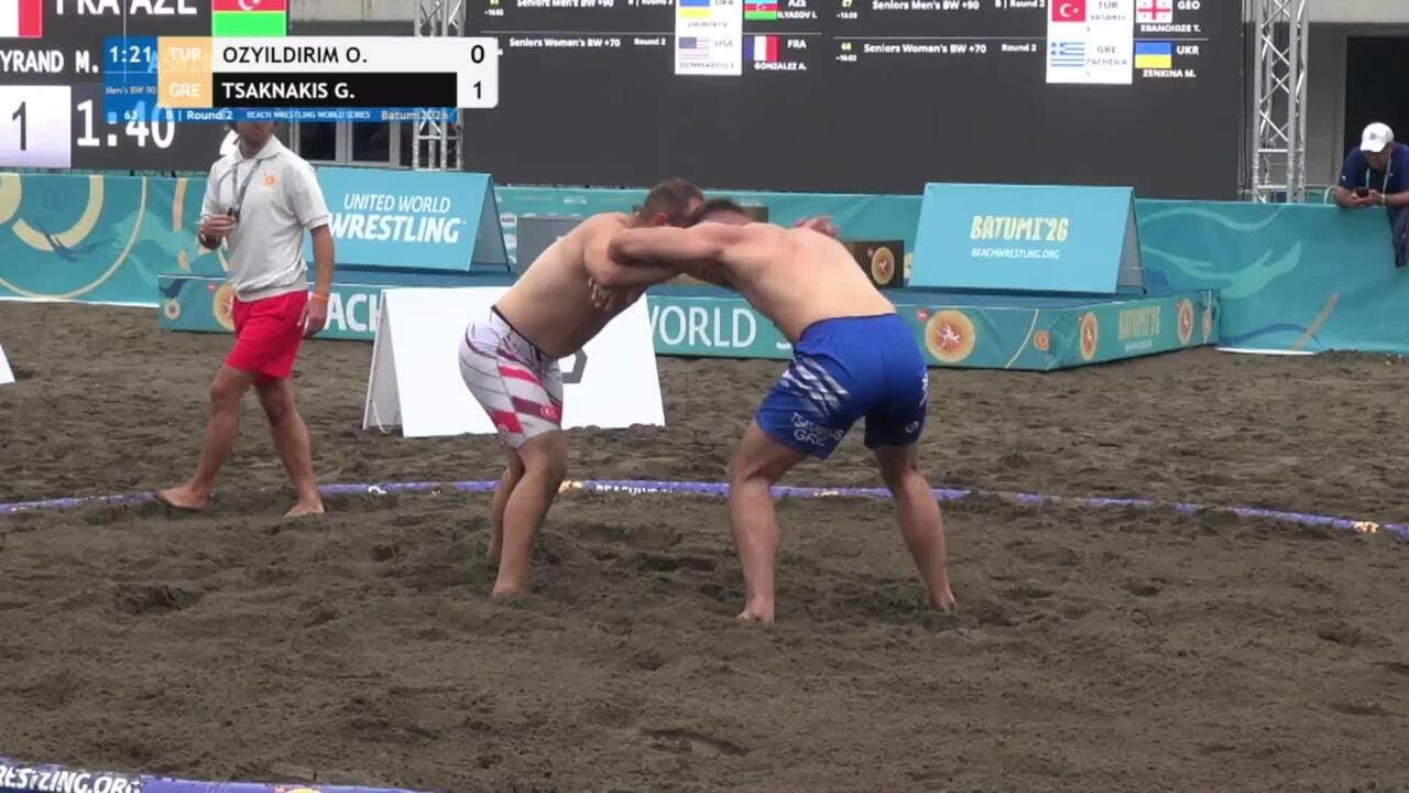 Omer OZYILDIRIM (TUR) vs. Georgios TSAKNAKIS (GRE) • B | Round 2 • Men's BW 90Kg
