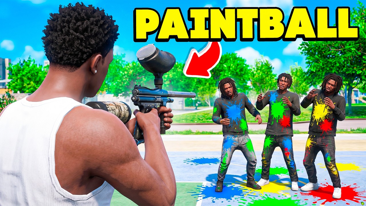 Using a PAINTBALL GUN in CHICAGO in GTA 5 RP..