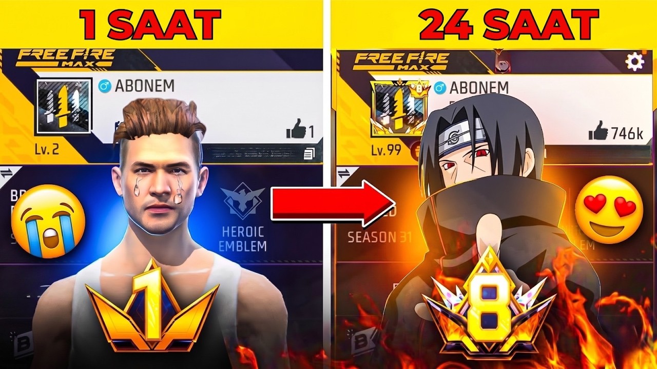 ABONEMİN BOT HESABINI 24 SAATTE ZENGİN HESABINA DÖNÜŞTÜRDÜM! - Free Fire