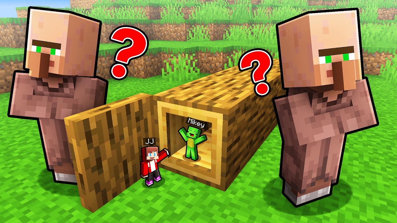 Minecraft: JJ & Mikey Built a TINY BASE Inside a TREE TUNNEL - Maizen