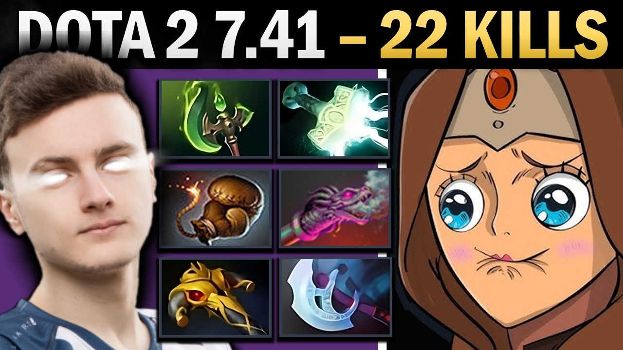 Mirana Dota 2 7.41 with 22 Kills and Manta - Dota 2 Gameplay