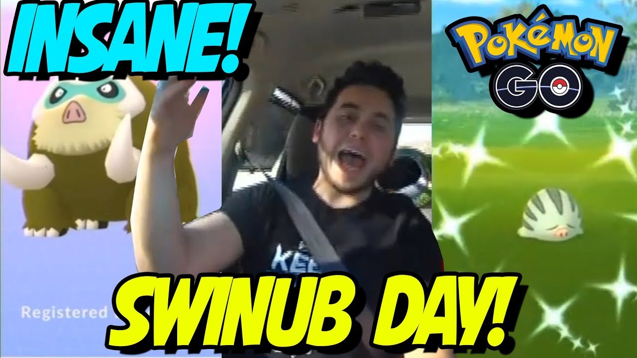 SO MANY SHINY POKEMON! SWINUB COMMUNITY DAY POKEMON GO MONTAGE!