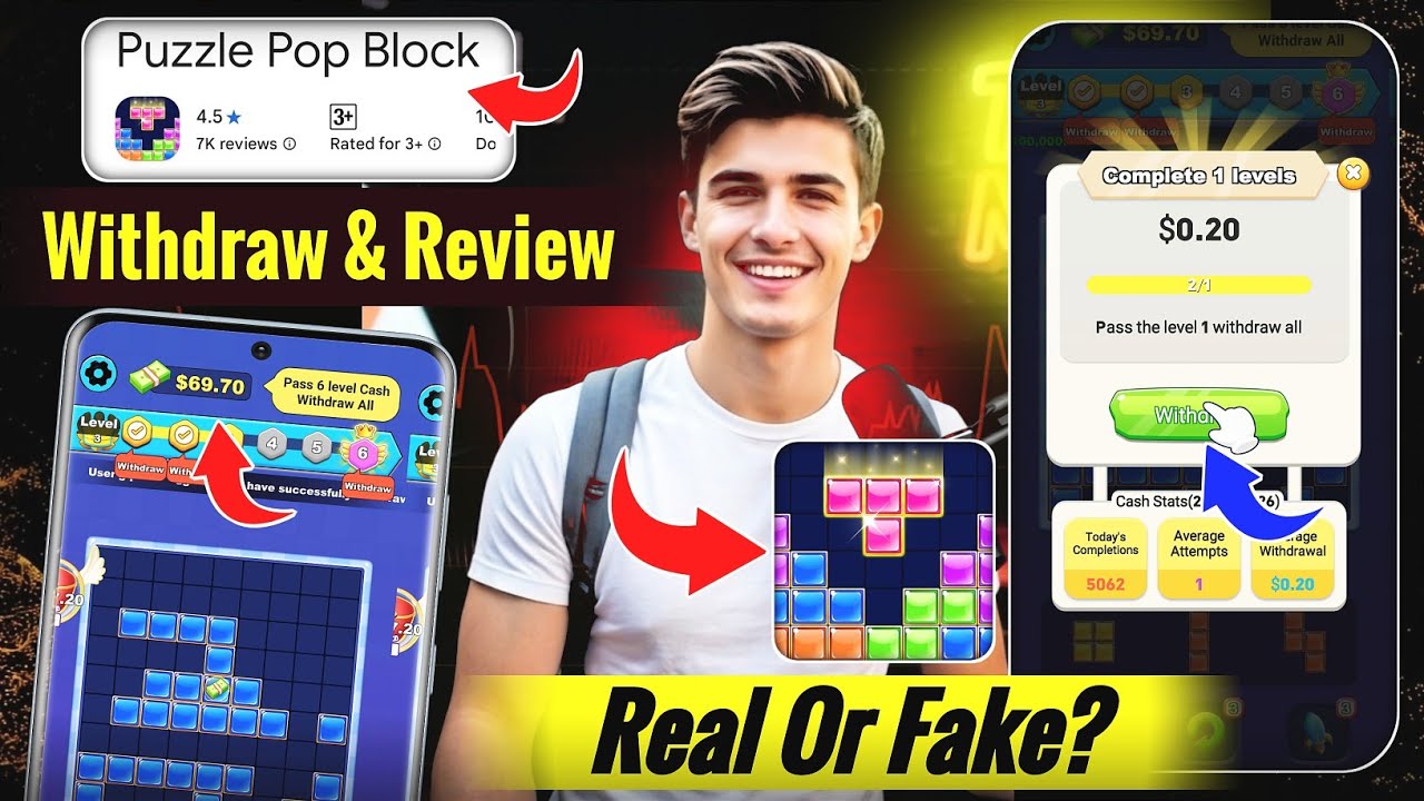 puzzle Pop Block Game Withdrawal || Puzzle Pop Blast App Real Or Fake || Puzzle Pop Blast App Review