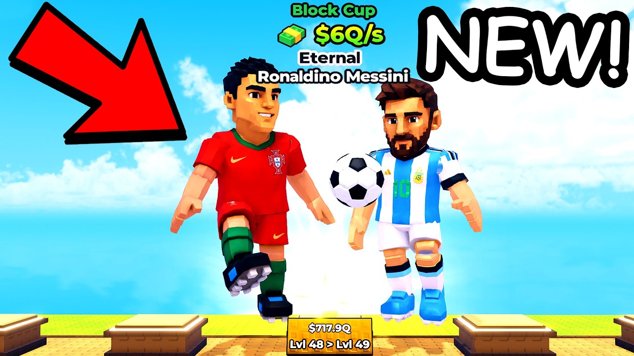 I Got NEW RONALDINO MESSINI ETERNAL Brainrot in Kick a Lucky Block!