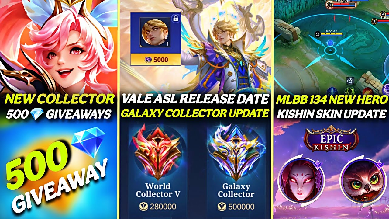 Big Updates | Vale ASL Release | MLBB 134 Hero | Galaxy Collector | Kishin Skins | New Collector