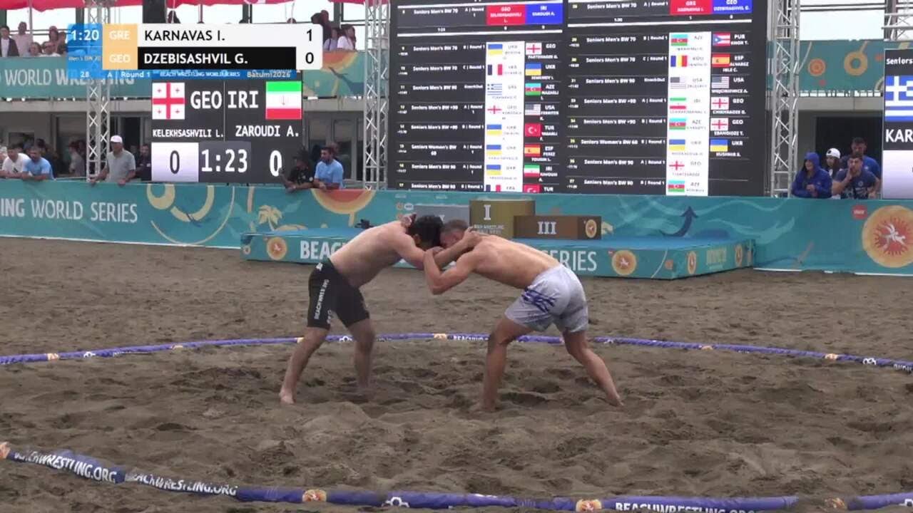 Ilias Rafail KARNAVAS (GRE) vs. Goderdzi DZEBISASHVILI (GEO) • A | Round 1 • Men's BW 70Kg