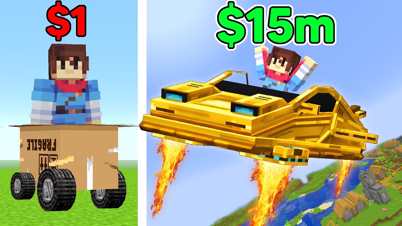 $1 vs $15,000,000 CAR in Minecraft