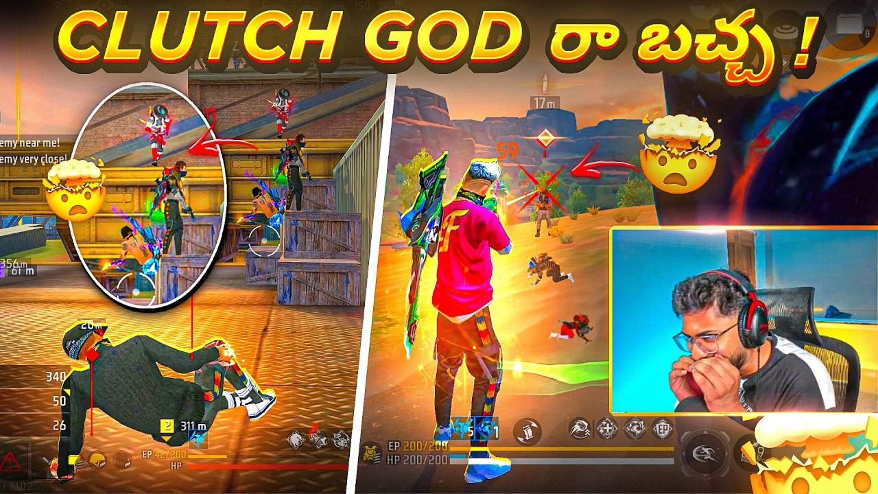 Clutch God Ra Bachaa..!! 💀🔥 - Free Fire Telugu - MBG ARMY