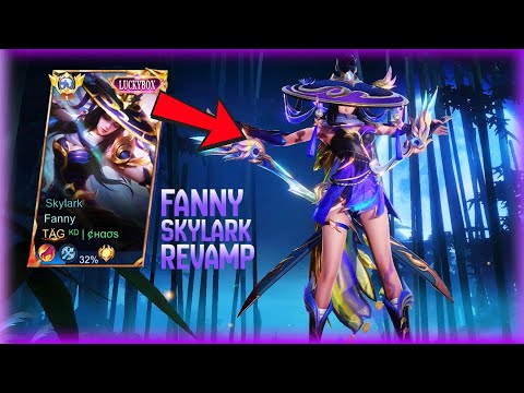 FANNY SKYLARK SKIN REVAMP IS HERE ! MONTAGE GAMEPLAY MLBB đ„