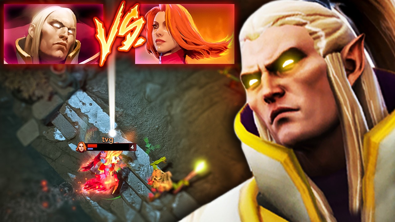 Invoker BEAUTIFUL Game vs Lina Mid | Dota 2 Invoker