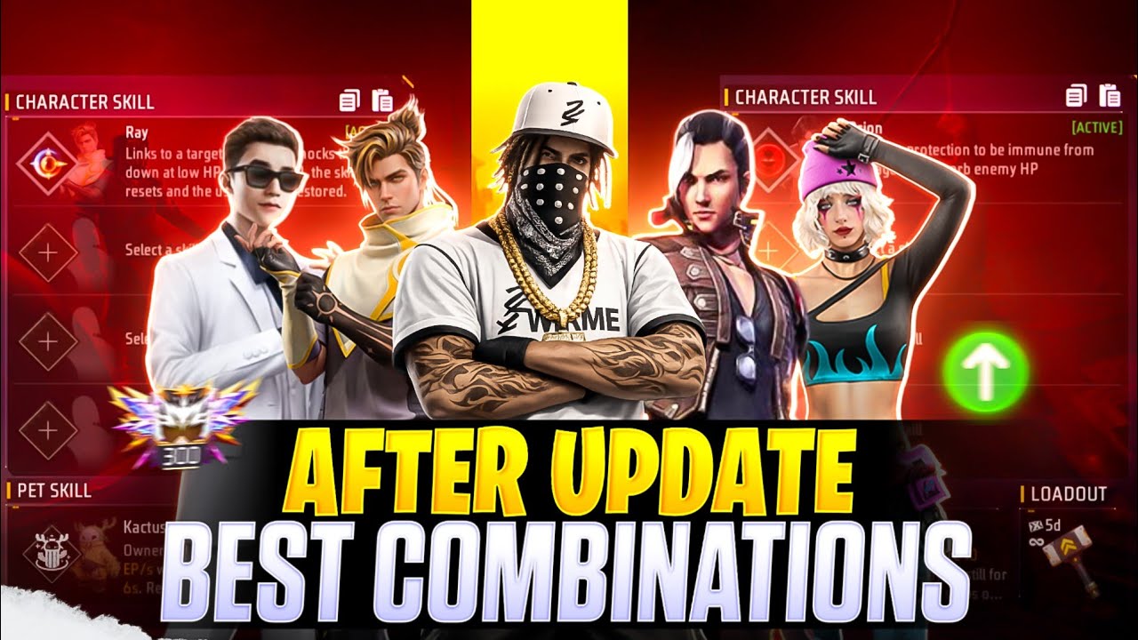 (AFTER OB-54 UPDATE) BEST SKILL COMBINATIONS ✅ || Best Character Combination For Br Rank & Cs Rank