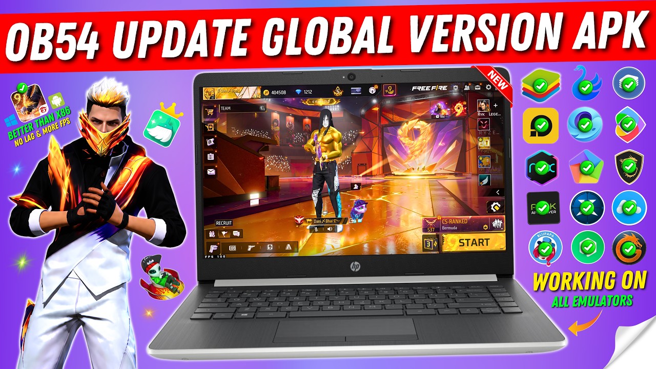 Free Fire OB 54 New Update Global Version APK | FF New Update OB54 APK (Better than Free Fire x86)