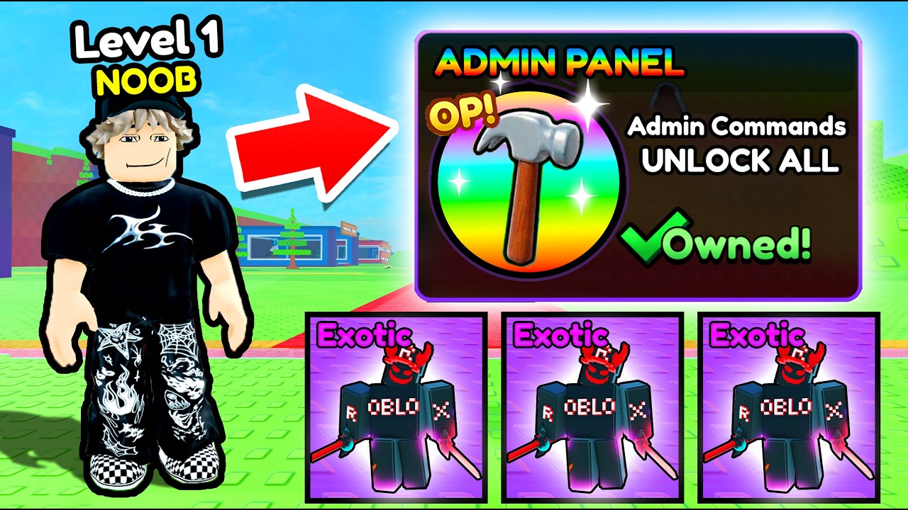 Starting OVER as NOOB with ADMIN COMMANDS in Become a Brainrot Roblox..