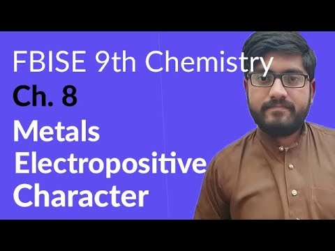 Federal Board 9th Chemistry Ch. 8 Chemical Reactivity