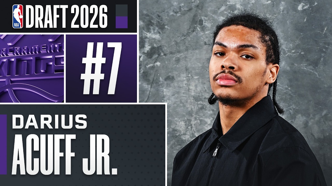 Darius Acuff Jr. goes #7 Overall by the Sacramento Kings in the 2026 NBA Draft!