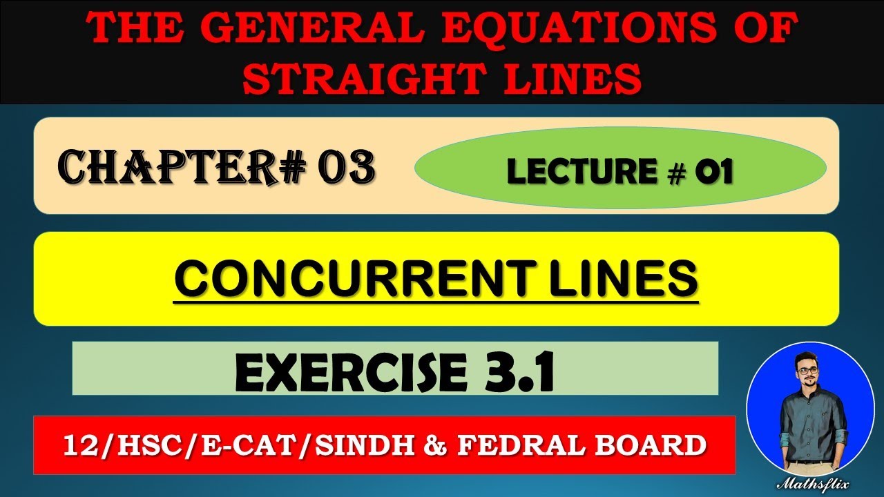 XII MATHS CHAPTER # 03: "THE GENERAL EQUATIONS OF STRAIGHT LINES"