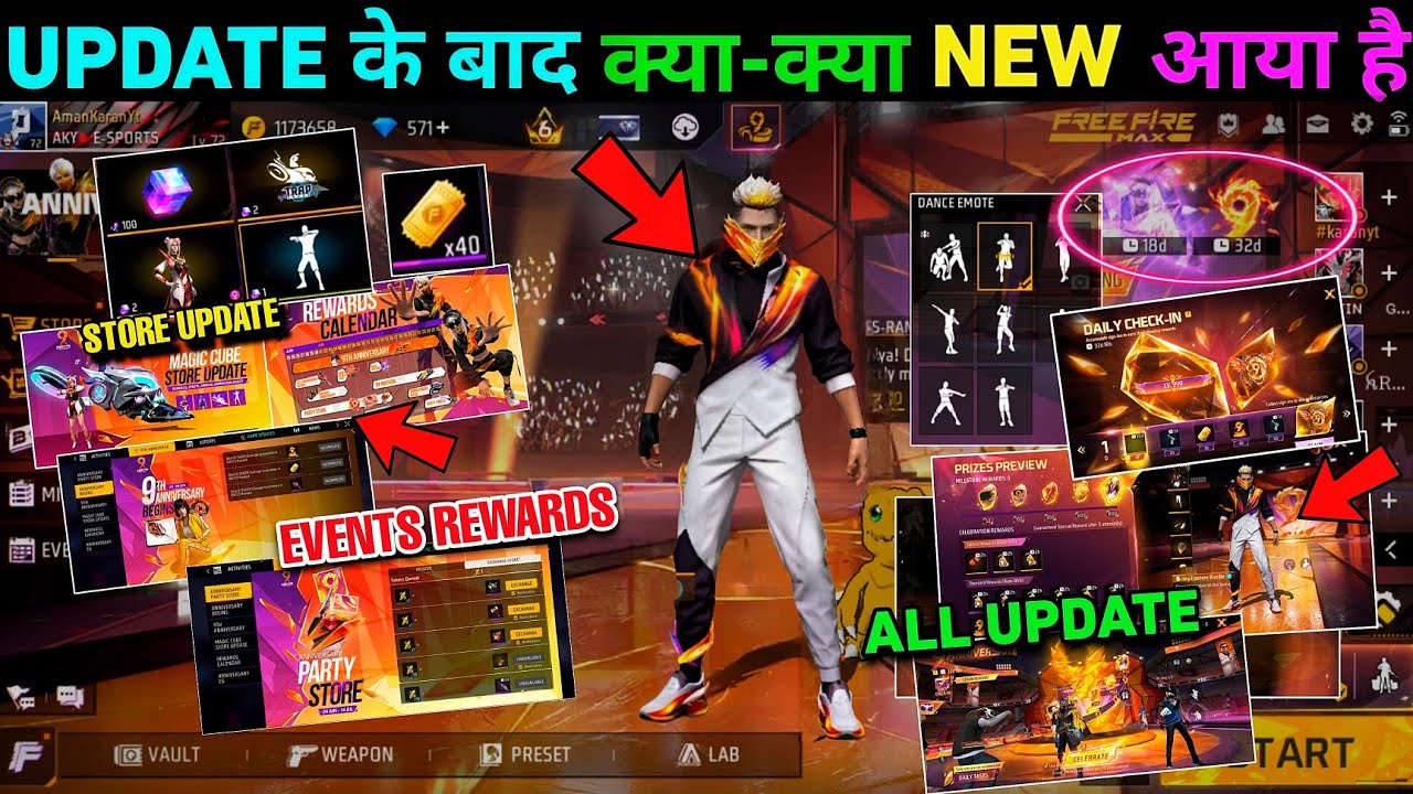 Ob54 New Update π₯ ALL Changes π€― Kya kya aaya Hai in Free Fire | FF NEW EVENT UPDATE GARENA FREE FIRE