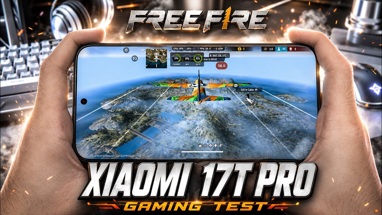XIAOMI 17T PRO test game FREE FIRE Mobile | Dimensity 9500, Mali-G1 Ultra