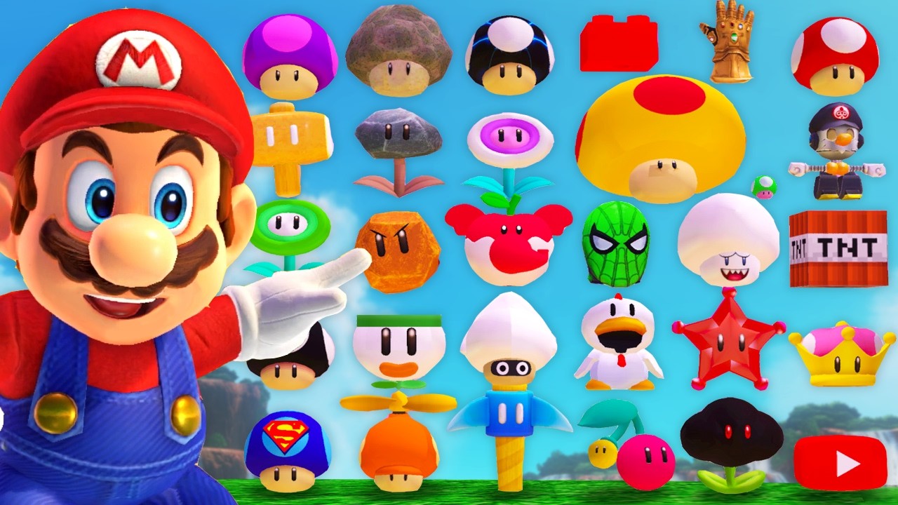 100 CUSTOM POWER UPS in Super Mario... (Mods!) background