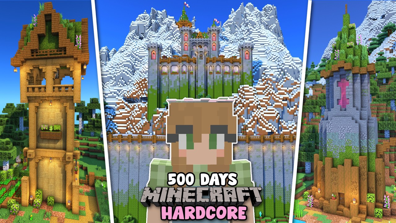 My First 500 Days in My Hardcore Minecraft Forever World ₊˚⊹♡ backdrop
