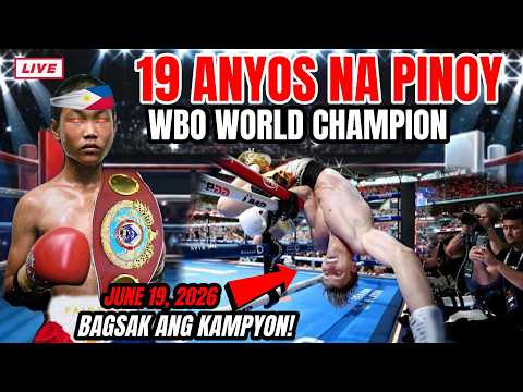 JUNE 19 2026 | 19 ANYOS PINOY NEW WBO WORLD CHAMPION! KAMYON BAGSAK LUSOT SA RING! backdrop