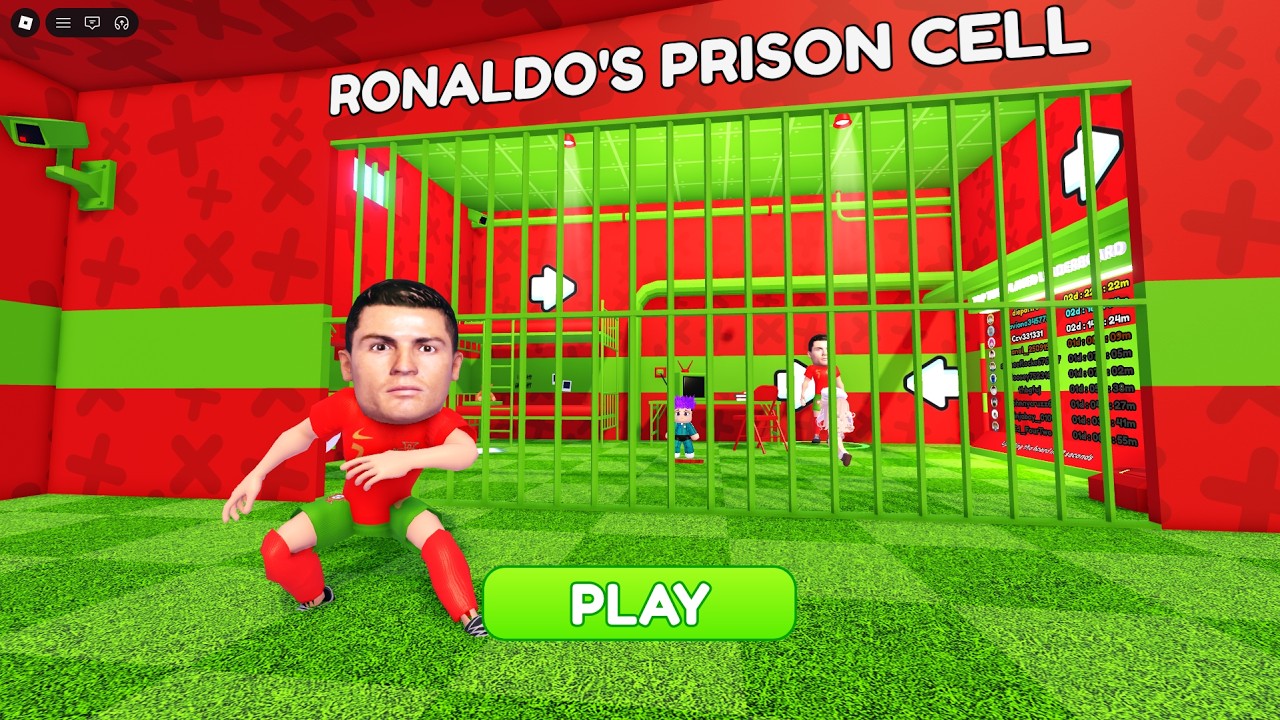 RONALDO'S PRISON RUN! Obby!roblox Gameplay Walkthrough No Death 4K background