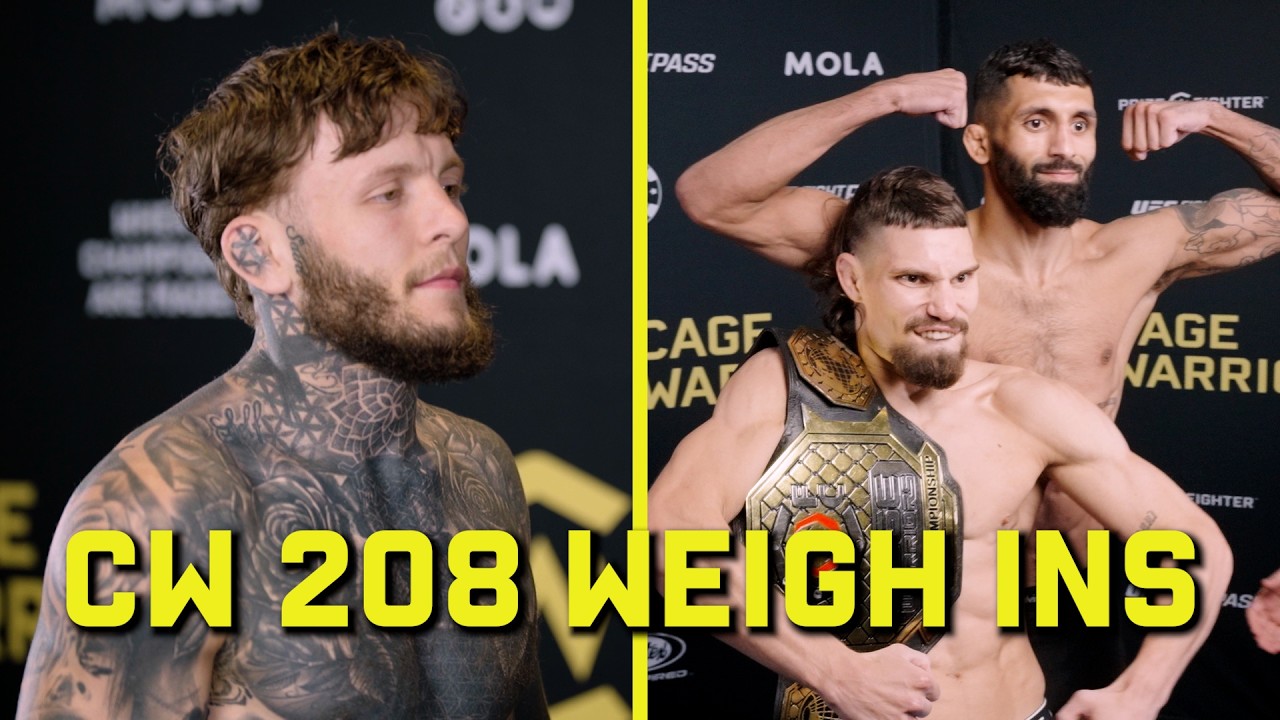 CW 208 Weigh-Ins & Face-Offs | Ft. Jordan Vucenic + Nik Bagley vs. Aiden Lee