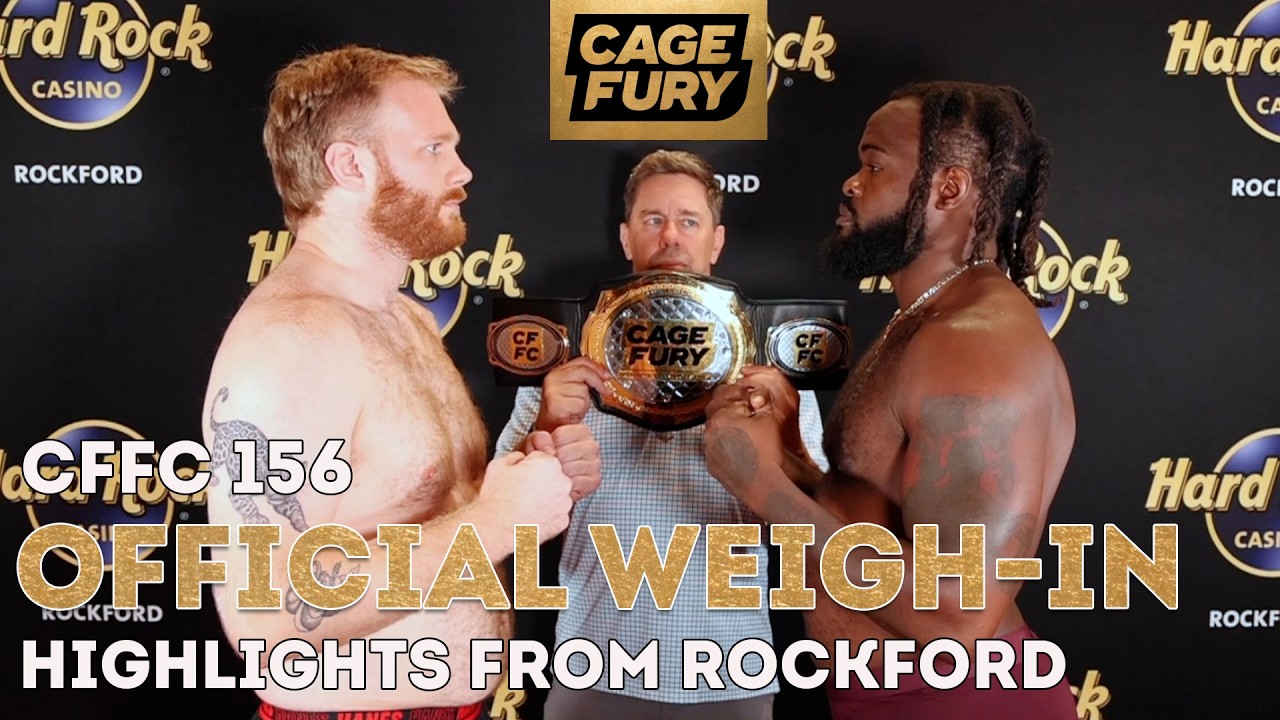 CFFC 156: Stanford vs. Lewis official weigh-in highlight and fighter faceoffs background