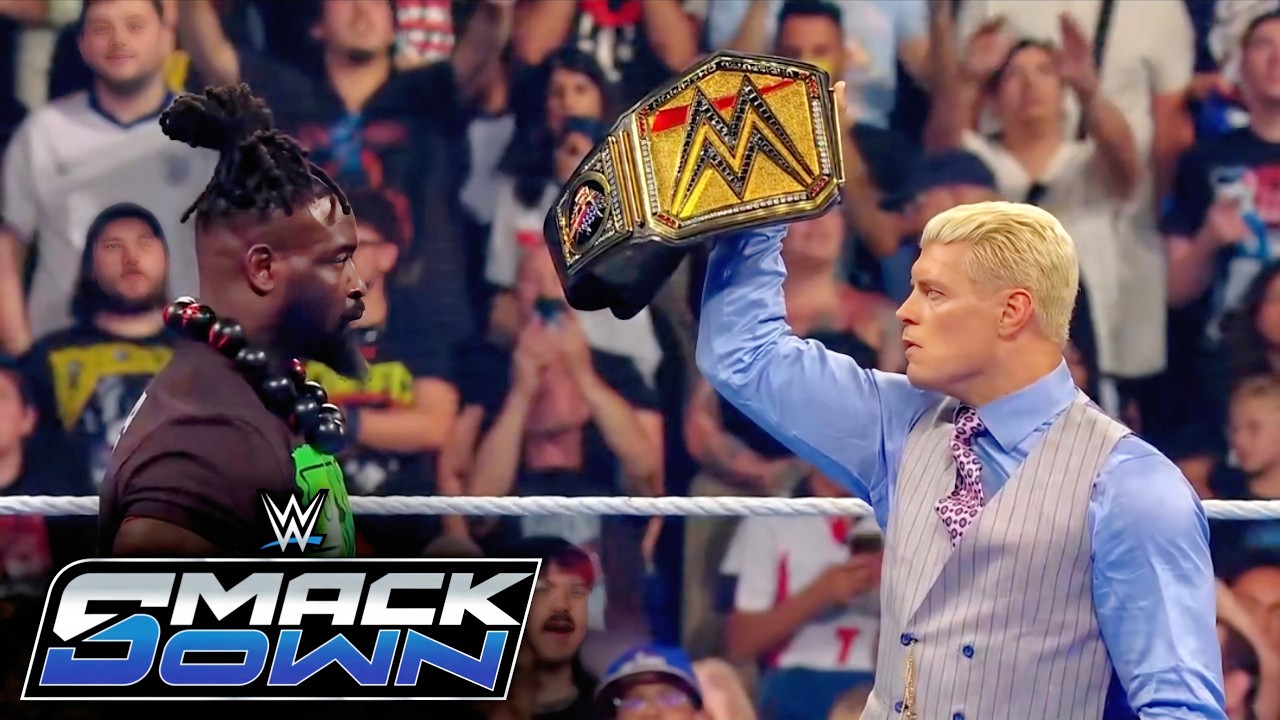 Oba Femi confronts Cody Rhodes, Gunther, Sami Zayn & Jey Uso: SmackDown highlights, June 26, 2026 background