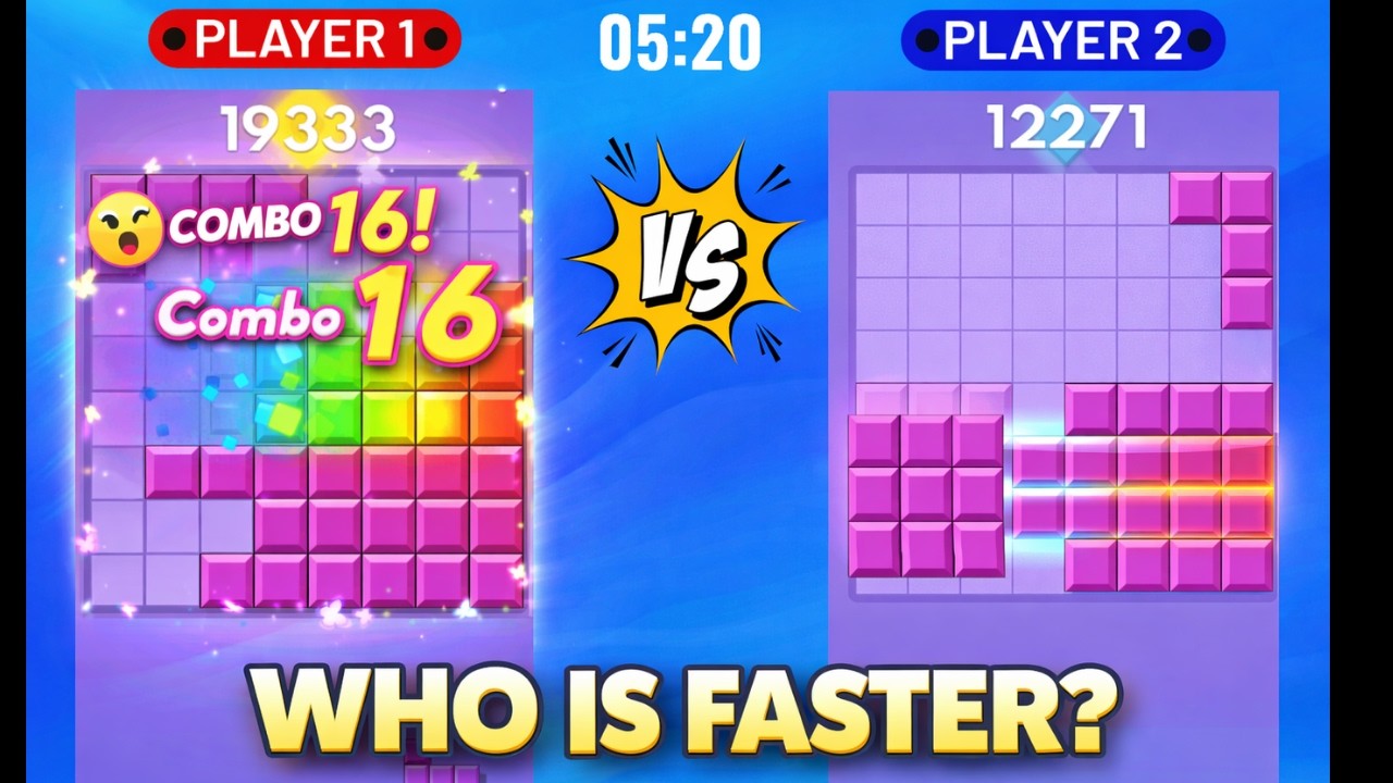 Block Blast 1v1 – Fastest to High Score Wins background