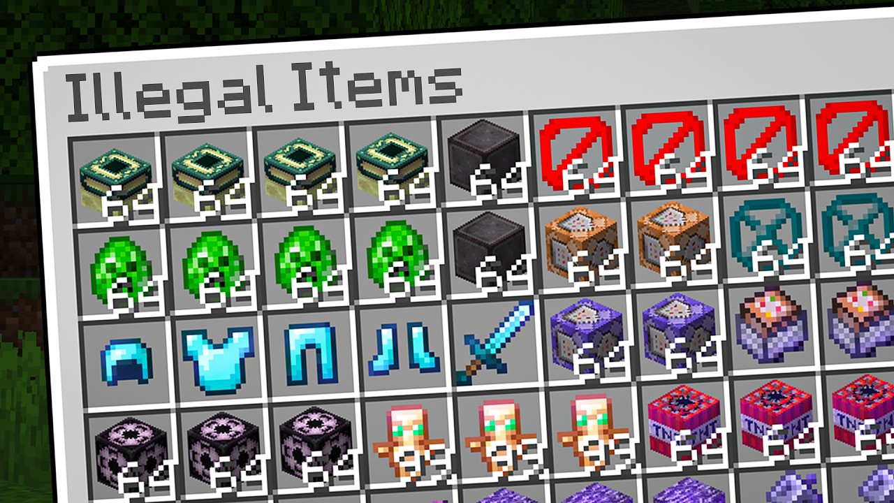 How I Collected Every Illegal Item in This Minecraft SMP..! background