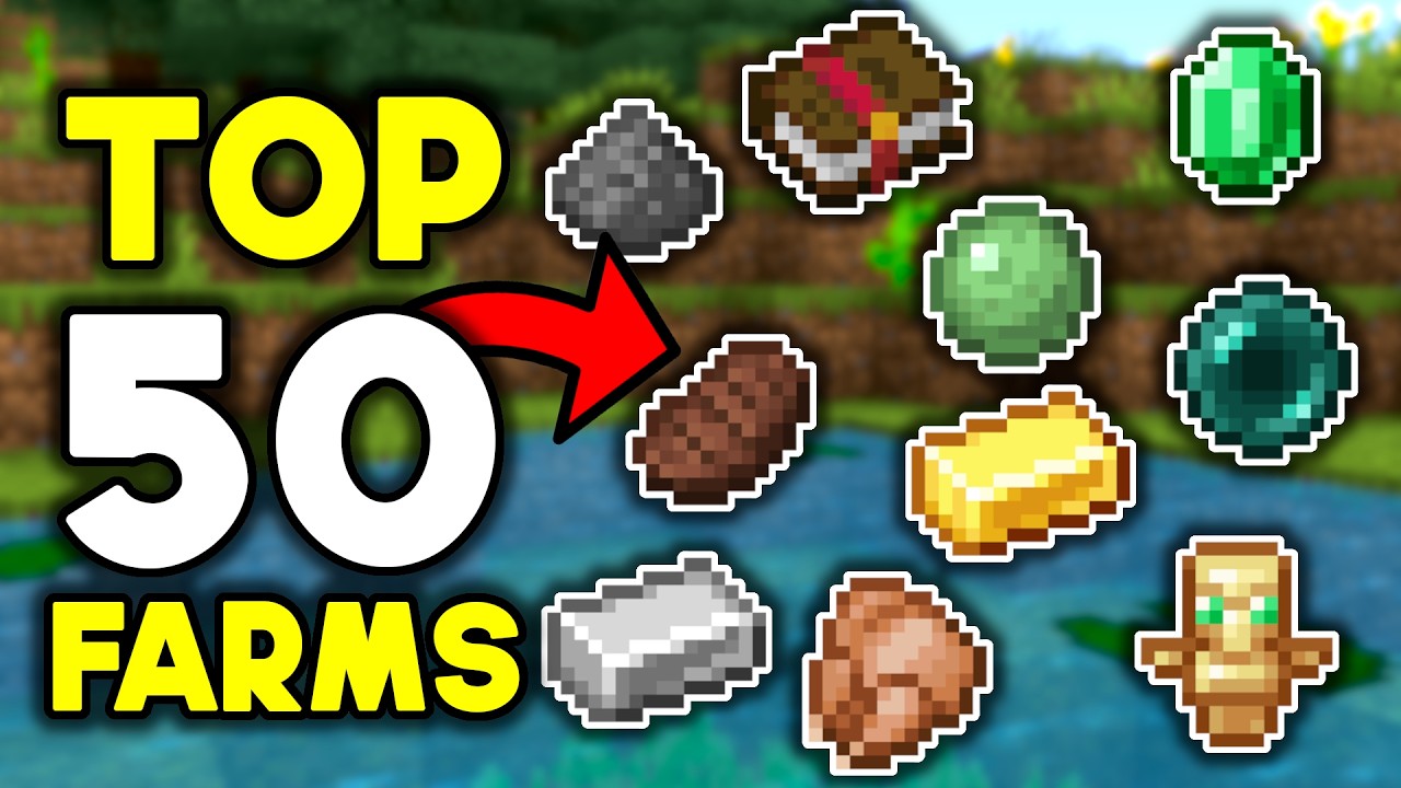 BEST 50 Farms For Minecraft Bedrock 26.1+ (2026) background