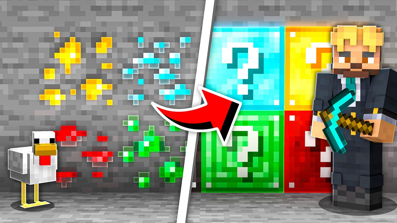 Minecraft One Chunk, But ALL ORES Are LUCKY background